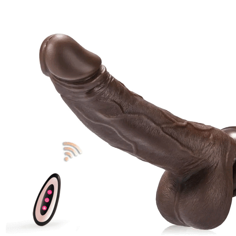 FUKR Gode Vibrant à Poussée Wardik 17 x 4cm Marron